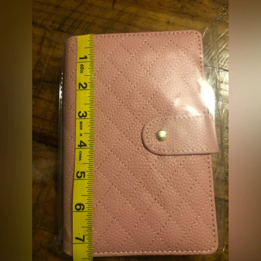 Quilted luxury a6 neutral pink planner binder agenda journal organizer memo book